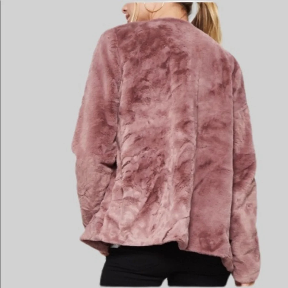 Promesa Studded Teddy Jacket, Mauve, Large - Picture 2 of 11